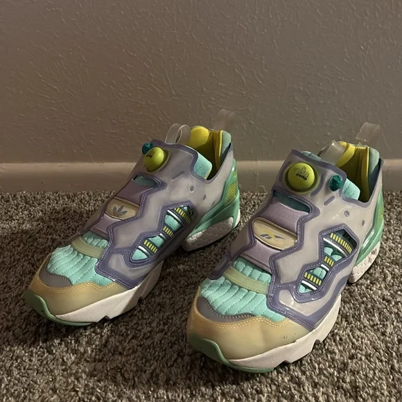Adidas x Reebok ZX Fury Collab Sneakers - Purple, Green, Yellow - Picture 5 of 5
